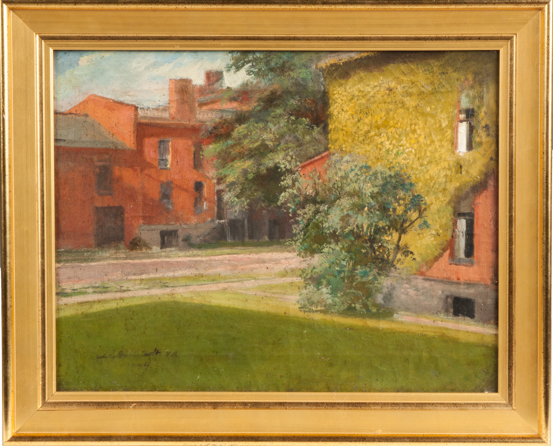 Appraisal: Lars Gustaf Sellstedt Swedish American - Street scene Sgn Lower