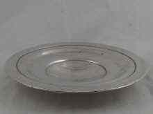 Appraisal: A circular silver fruit dish on three feet cm dia