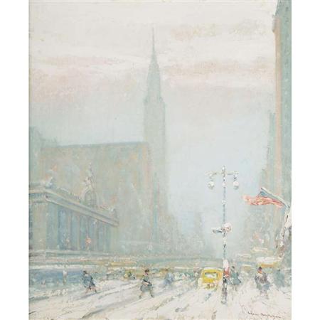 Appraisal: Johann Berthelsen American - Grand Central Station and the Chrysler