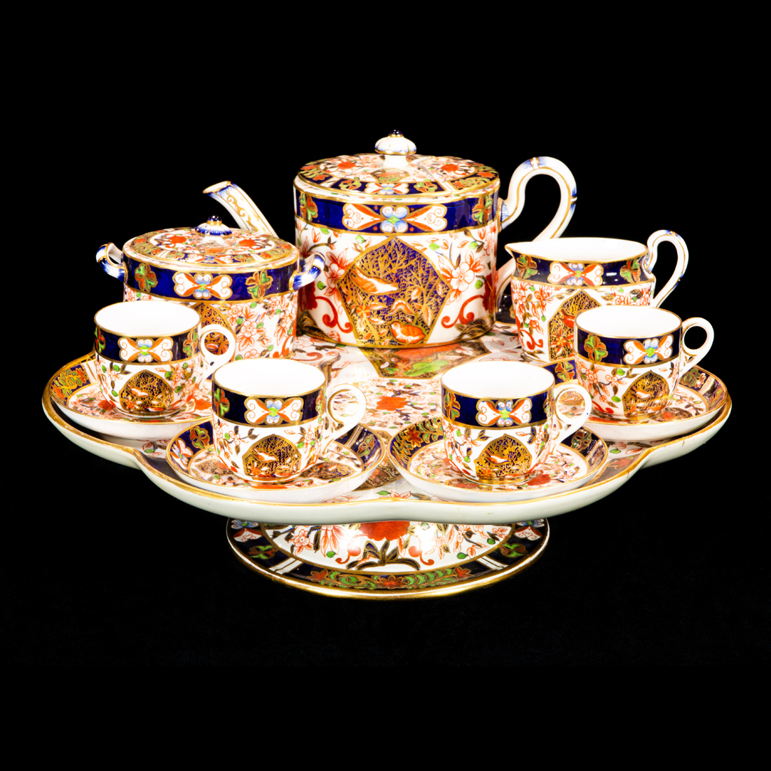 Appraisal: LOT OF A ROYAL CROWN DERBY PORCELAIN TEA SET ON