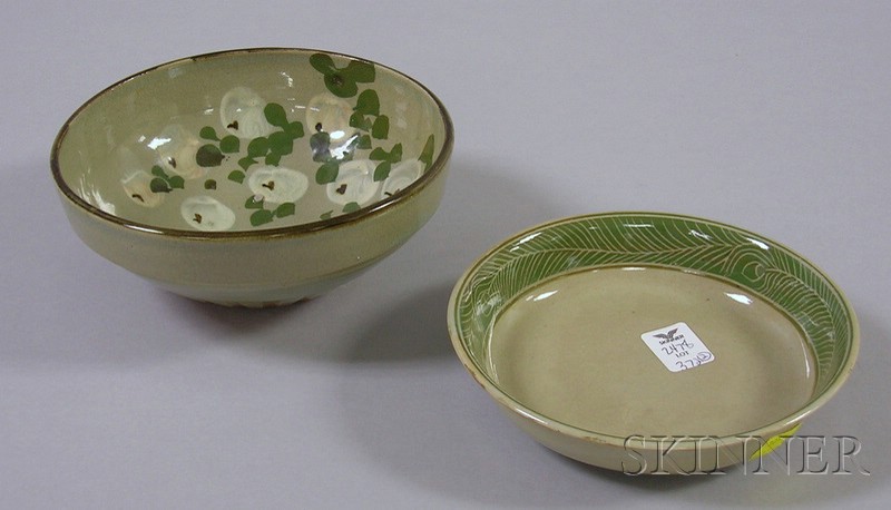 Appraisal: Two Pieces of Japanese Studio Pottery dia in