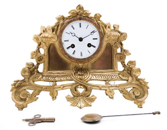 Appraisal: Sale Lot A Gilt Metal Clock having a circular dial