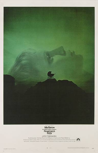 Appraisal: Rosemary's Baby Paramount one-sheet condition A linen-backed x in