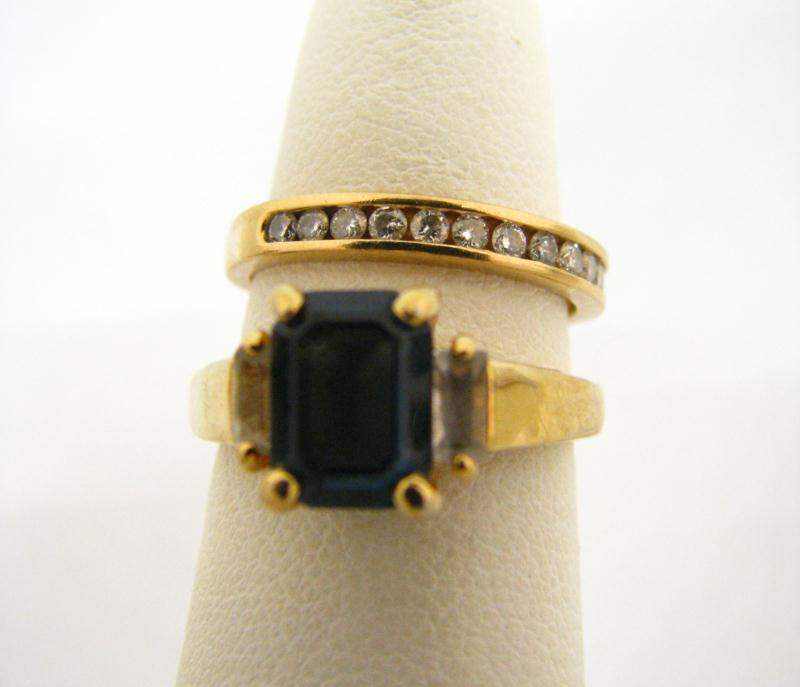 Appraisal: Two Gold Lady's Rings including K yellow gold band with