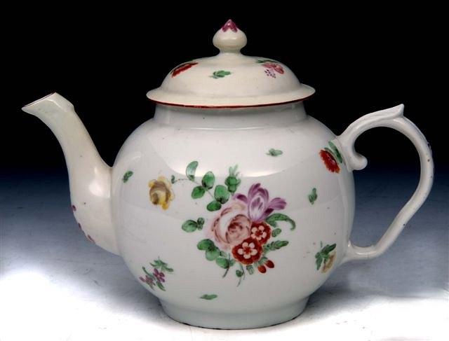 Appraisal: AN TH CENTURY BRISTOL PORCELAIN TEAPOT AND COVER with simple