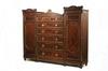 Appraisal: WARDROBE - Monumental three part American mahogany wardrobe in the