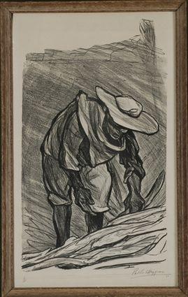 Appraisal: Pablo O'Higgins th C Field Worker Lithograph signed lower right