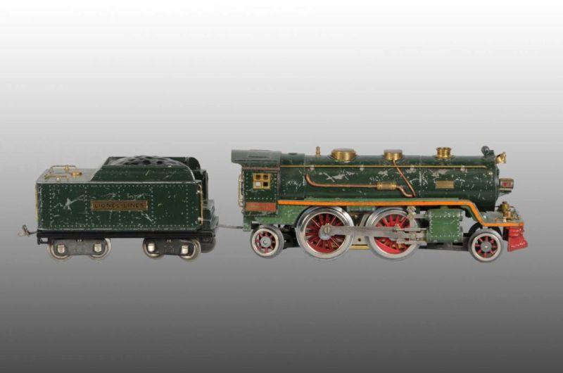 Appraisal: Lionel No E Green Engine Tender Description Pre-War Standard gauge