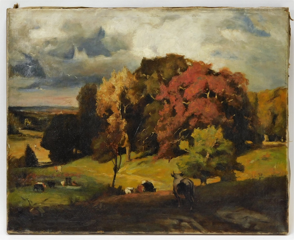 Appraisal: AMERICAN IMPRESSIONIST AUTUMNAL LANDSCAPE PAINTING United States Early th CenturyImpressionist