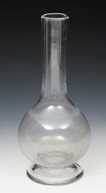 Appraisal: AN INDIAN MOGHUL GLASS HOOKAH BASE of baluster form th