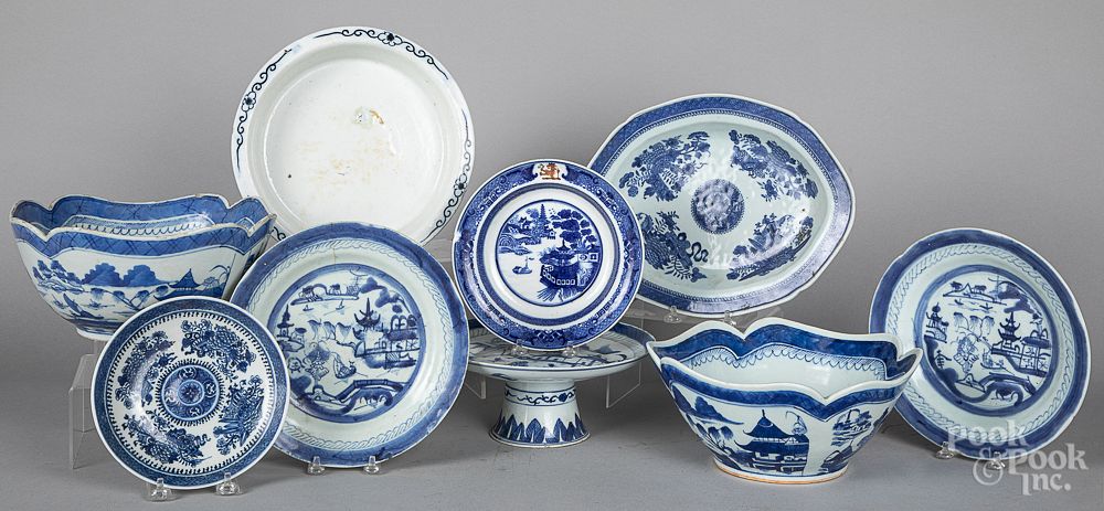 Appraisal: Chinese export blue and white porcelain Chinese export blue and