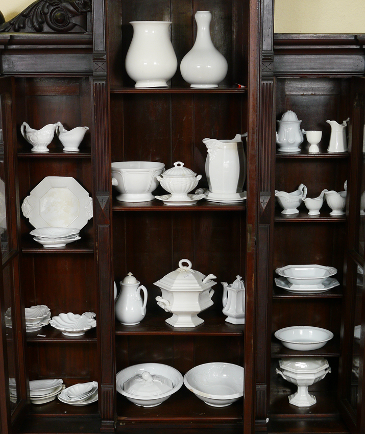 Appraisal: ACCUMULATED COLLECTION OF WHITE IRONSTONE Approx pieces by assorted makers