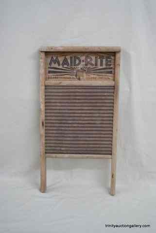 Appraisal: Vintage Maid Rite Brass Washboard This is a very nice