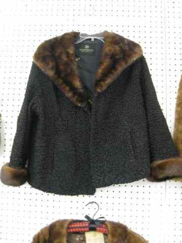 Appraisal: Mink and Black Lamb Coat R H Stern label Chestnut