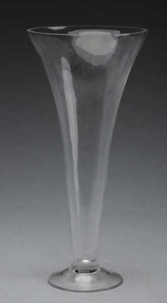 Appraisal: Outstanding Trumpet-Form Crystal Vase Early s Ground top rim Condition