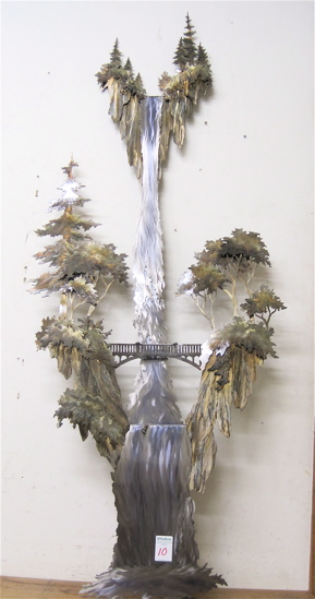 Appraisal: BRAD LORANG The Dalles Oregon b METAL WALL SCULPTURE Multnomah