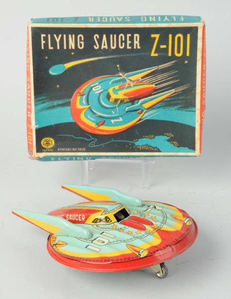 Appraisal: Japanese Tin Litho Flying Saucer Z - O B In