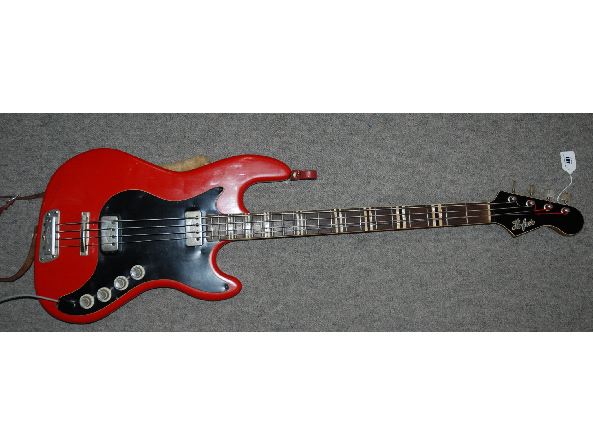 Appraisal: An electric bass guitar by Hofner