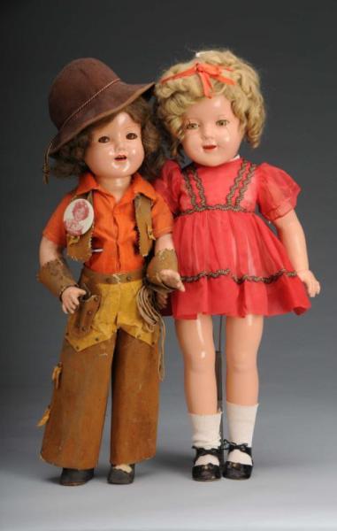 Appraisal: Lot of Large All-Composition Dolls Description American circa s One