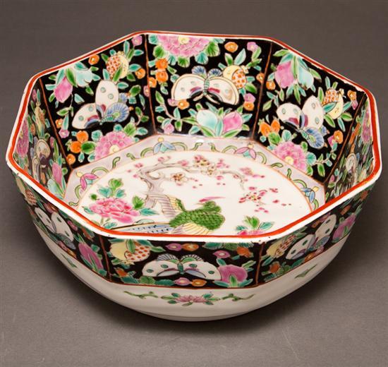 Appraisal: Chinese Export Famille Rose Malacca Straits porcelain bowl phoenix design