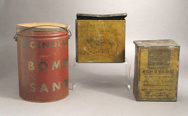 Appraisal: Early American Advertising Tins Includes a x Montgomery Ward amp