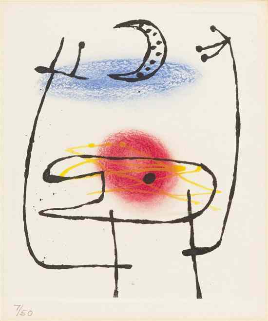 Appraisal: After Joan Miro Spanish - Untitled from La bague d'Aurore