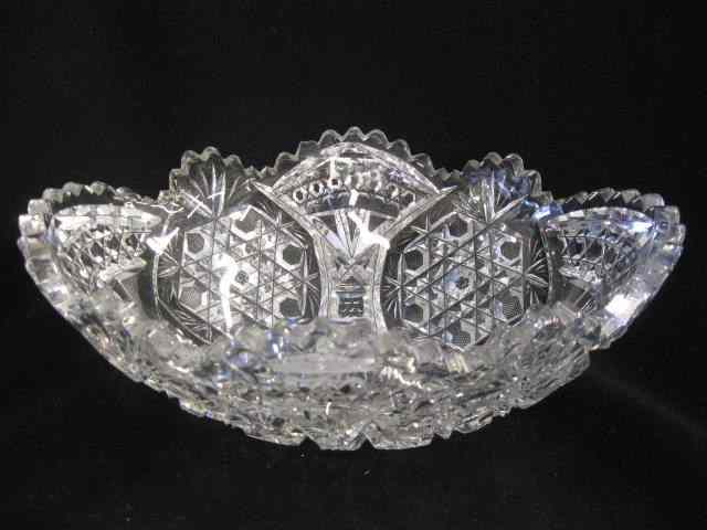 Appraisal: Brilliant Period Cut Glass Fruit Bowl snowflake style decor ''