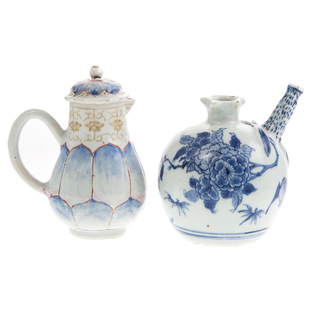 Appraisal: Chinese Export Creamer and Chinese Water Dripper lidded sparrow's beak