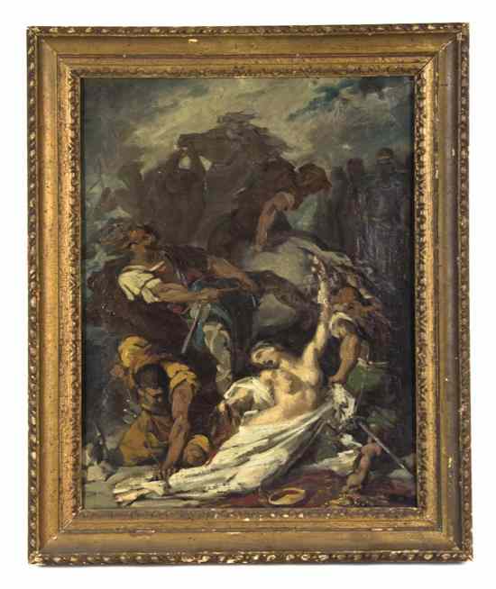 Appraisal: Continental School th century Perseus and Andromeda oil on canvas