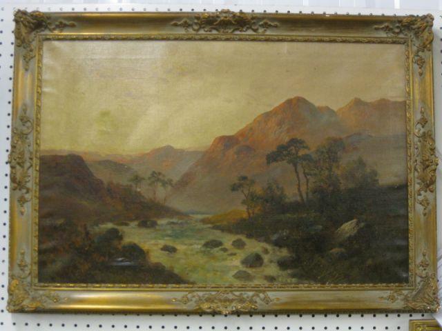 Appraisal: Frances E Jamieson Oil under alais Duncan McNair fine landscape