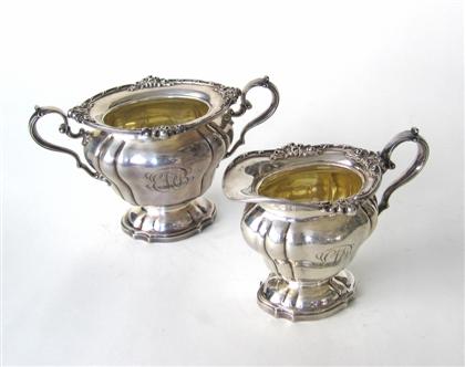 Appraisal: Sterling silver creamer and sugar bowl th century