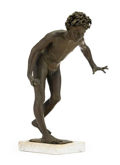 Appraisal: Giuseppe Renda Italian - boy with ball Bronze dark brown