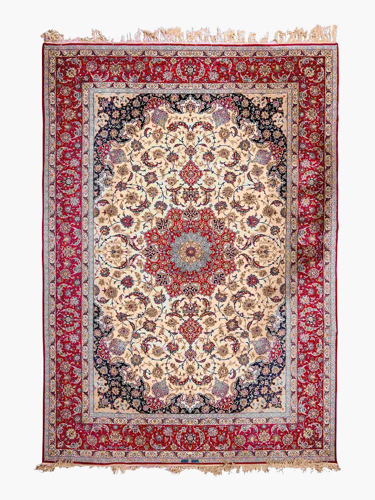 Appraisal: A Sarafian Isfahan Silk and Wool Blend Rug A Sarafian