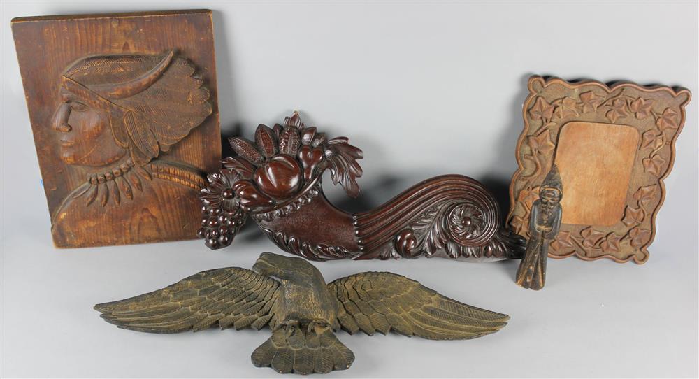 Appraisal: CARVED EAGLE AFTER SAMUEL MCINTIRE with incised carving to feathers