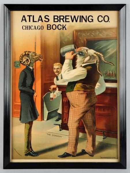 Appraisal: Atlas Brewing Company Chicago Bock Beer Litho Copyright by Wilson