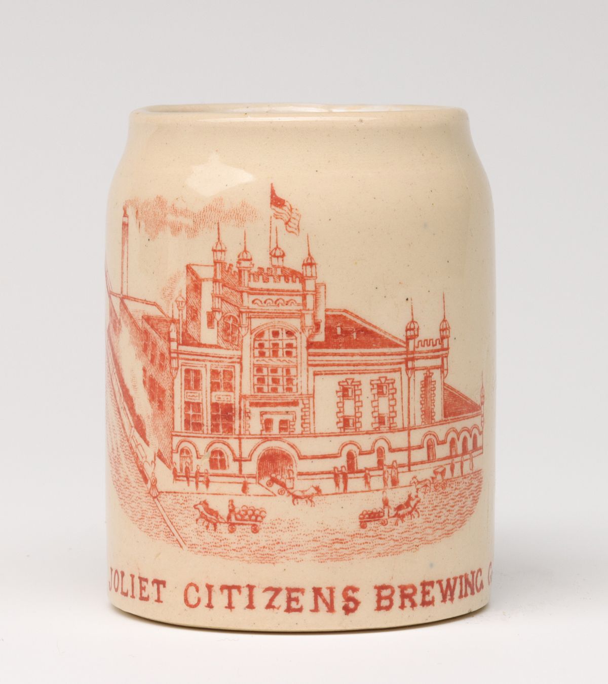 Appraisal: JOLIET CITIZENS BREWING CO STRIKER MUGVery good condition There are