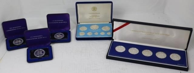 Appraisal: FRANKLIN MINT STERLING SILVER PROOF SETS ANDMEDALS TO INCLUDE COINAGE