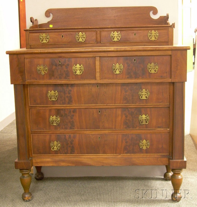 Appraisal: Classical Mahogany and Mahogany Veneer Bureau