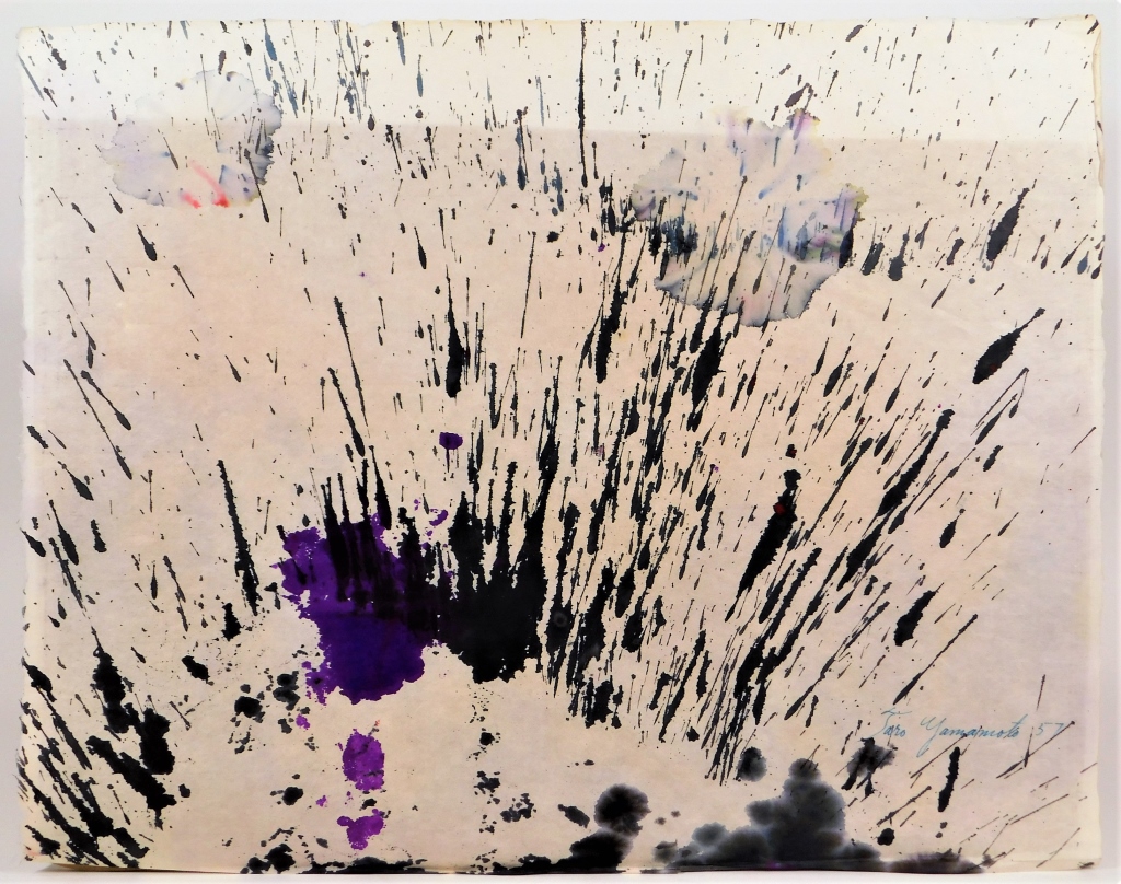 Appraisal: TARO YAMAMOTO ABSTRACT EXPRESSIONIST WC PAINTING California Connecticut New York