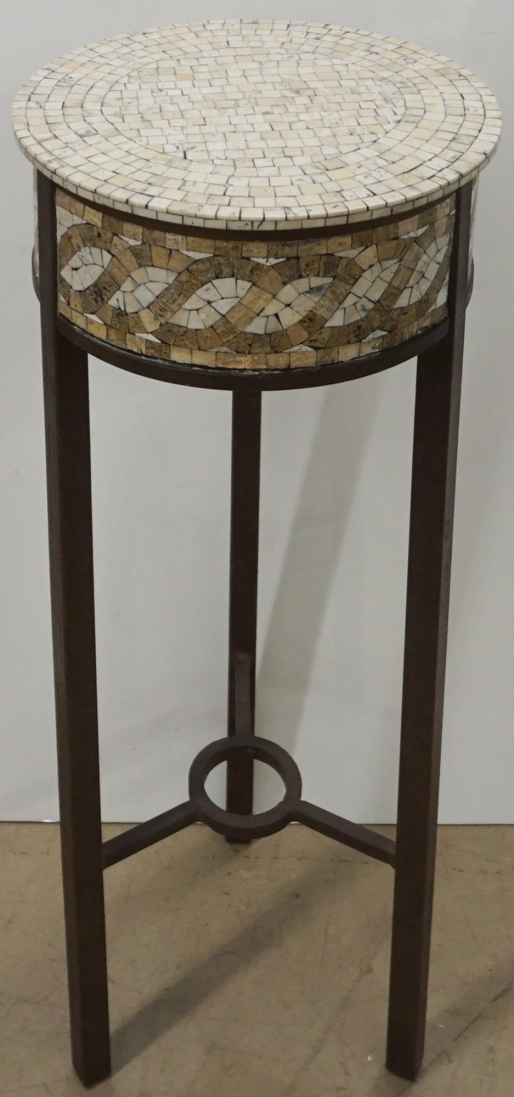 Appraisal: Contemporary Tile Top Tripod Pedestal Table x in x cm