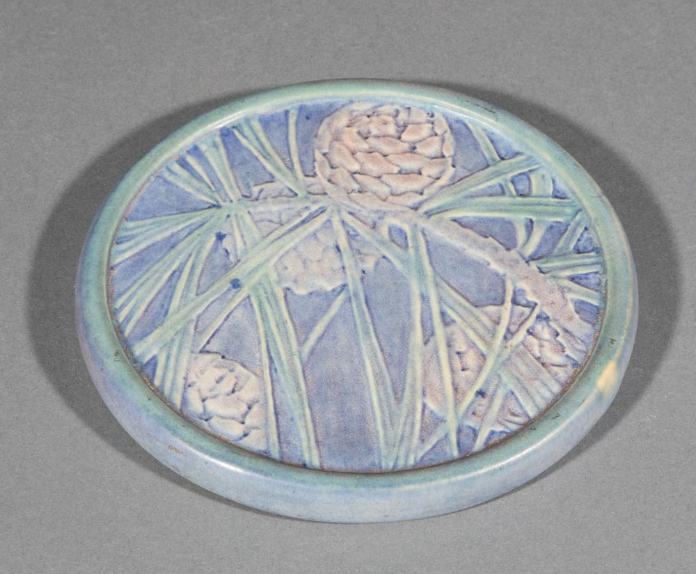 Appraisal: Newcomb College Art Pottery Tile Trivet decorated by Henrietta Bailey