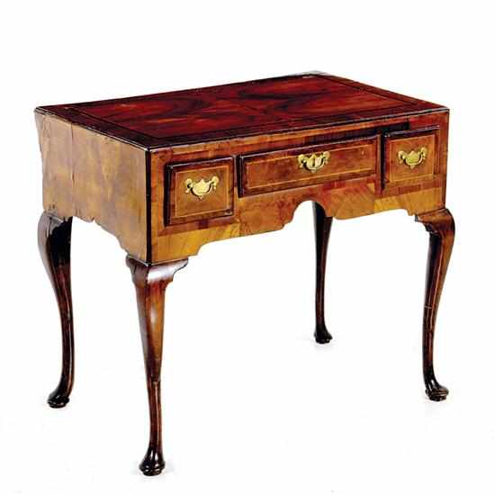 Appraisal: English Queen Anne lowboy late th century banded and inlaid