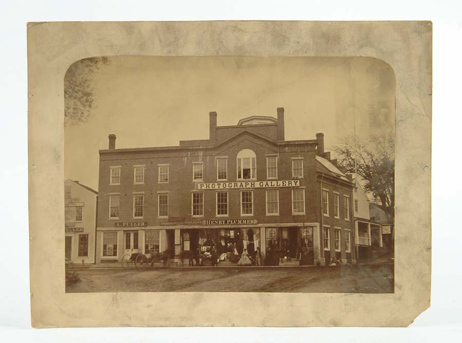 Appraisal: UNFRAMED EARLY PHOTO OF A NEW ENGLAND MERCHANT S BLOCK