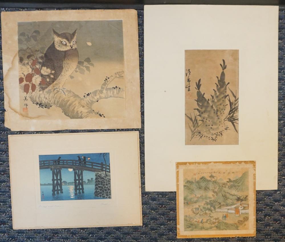 Appraisal: VARIOUS JAPANESE AND CHINESE ARTISTS TH CENTURY SEVEN WOODBLOCK AND