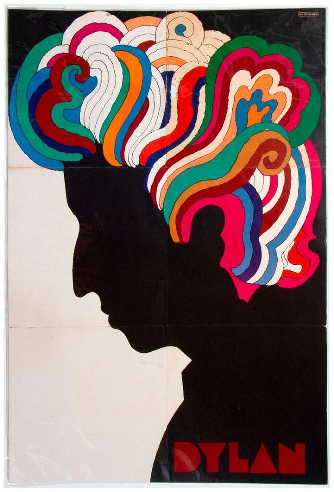 Appraisal: Bob Dylan A fold out poster by Milton Glaser for