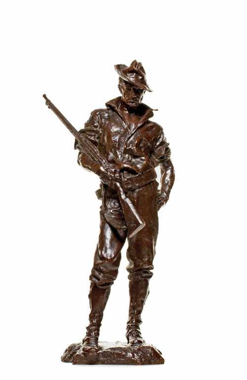 Appraisal: ALLEN G NEWMAN American - ''The Hiker'' bronze signed and