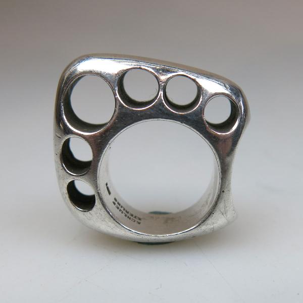 Appraisal: Walter Schluep Canadian Sterling Silver Ring with a pierced decoration