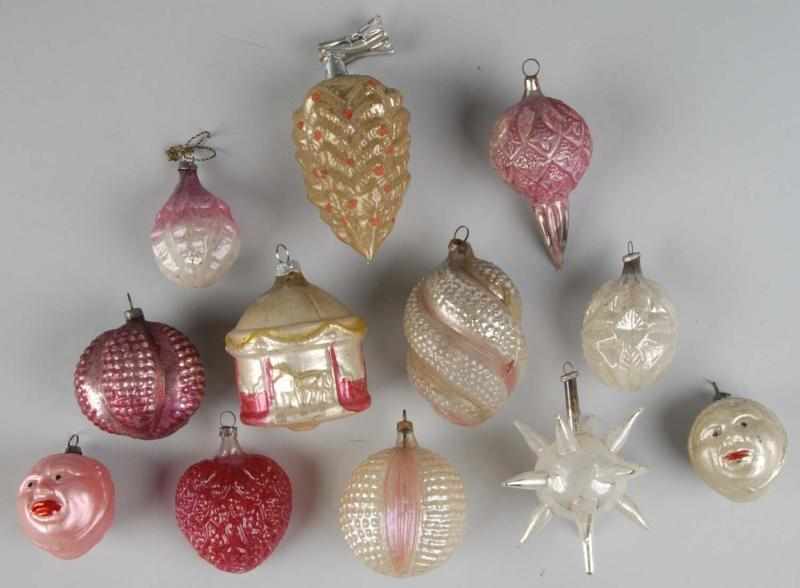 Appraisal: Lot of Glass Christmas Ornaments Description