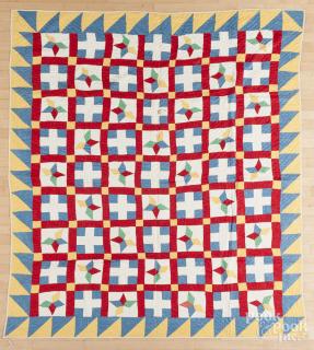 Appraisal: Star and cross quilt ca '' x ''