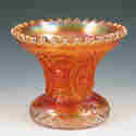 Appraisal: Northwood carnival glass pedestal vase Marked w circled and underlined